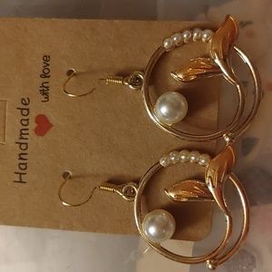 New Pearl Flower Girls Women Earrings